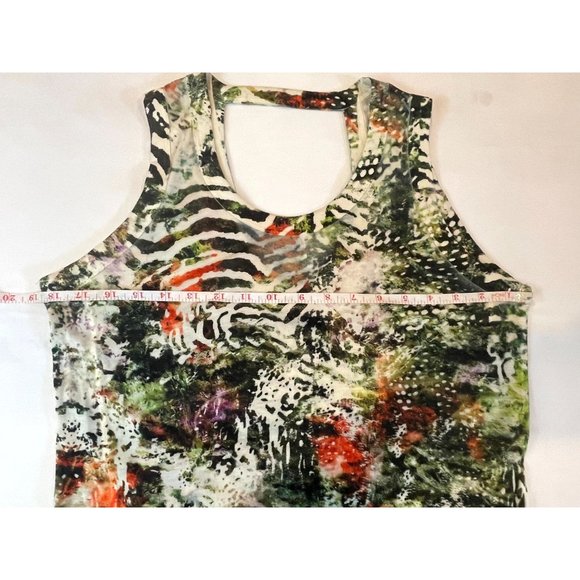 Zara Collection Women Tropical Blouse Top Sleeveless Back Hole Multicolor Size M - Picture 4 of 5